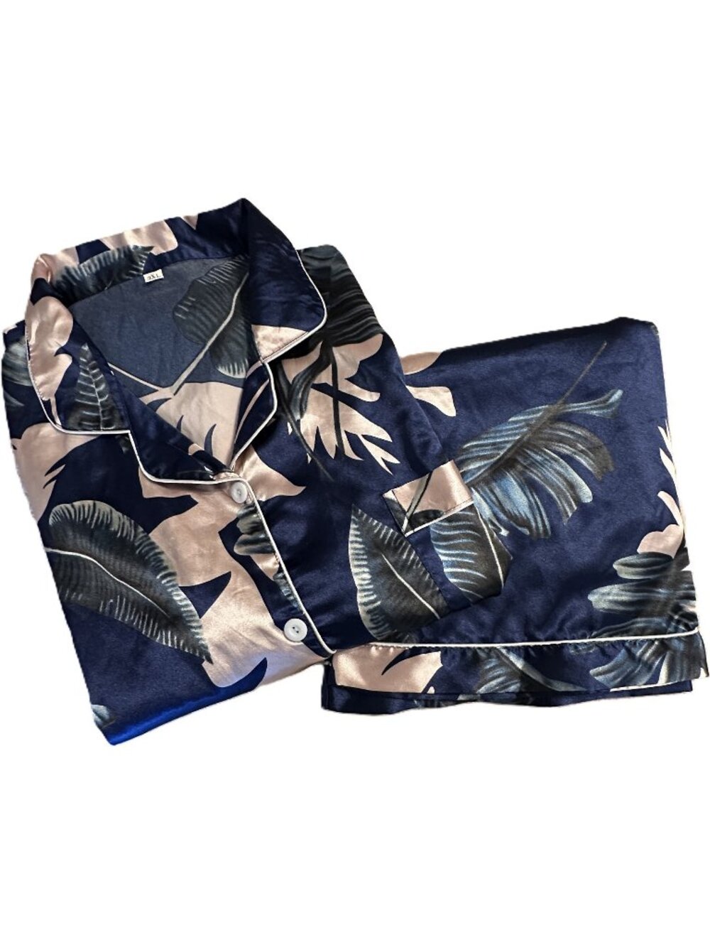 Shein Leaf Print Pajama Set Size 3X